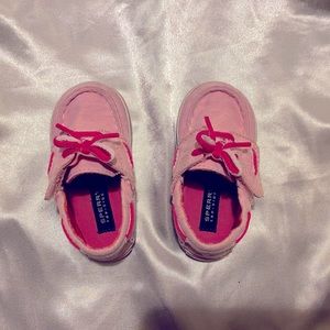 Sperry girl pink boat shoes